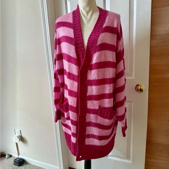 LuLaRoe Striped Cardigan - Size Large - Picture 2 of 5